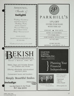 Bekish Orthodontics Advertisement, April-May 2007