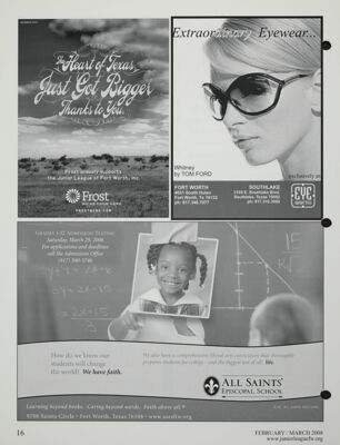 All Saints' Episcopal School Advertisement, February-March 2008