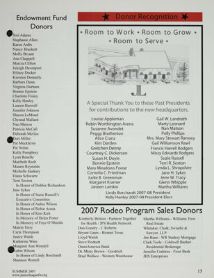 2007 Rodeo Program Sales Donors