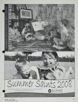 All Saints' Episcopal School Advertisement, April-May 2008