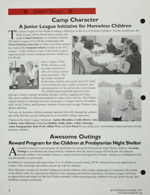 Camp Character: A Junior League Initiative for Homeless Children