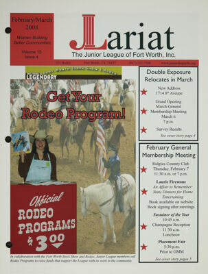 The Lariat, Vol. 15, No. 4, February-March 2008 Front Cover