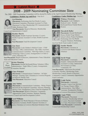 2008-2009 Nominating Committee Slate