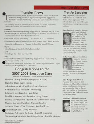 Congratulations to the 2007-2008 Executive Slate