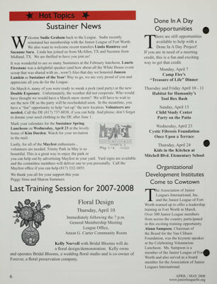 Sustainer News, April-May 2008