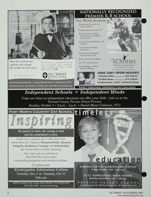 All Saints' Episcopal School Advertisement, October-November 2006