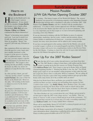 Fundraising News: Mission Possible: JLFW Gift Market Opening October 2007