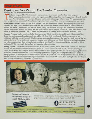 All Saints' Episcopal School Advertisement, March 2005