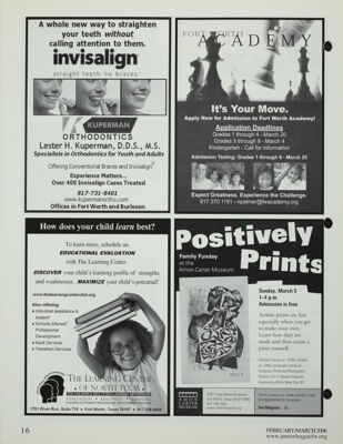 Amon Carter Museum Advertisement, February-March 2006