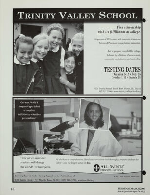 All Saints' Episcopal School Advertisement, February-March 2006