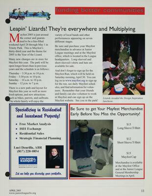 Mayfest Merchandise Advertisement, April 2005