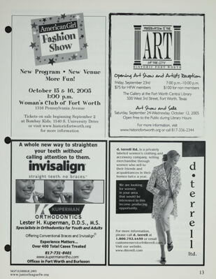 American Girl Fashion Show Advertisement, September 2005
