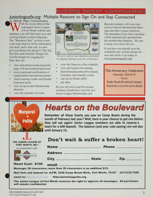 Hearts on the Boulevard, December 2004-January 2005