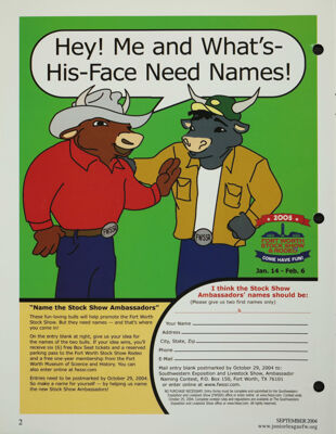 Fort Worth Stock Show & Rodeo Advertisement, September 2004
