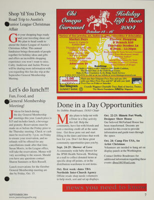 News You Need to Know: Done in a Day Opportunities, September 2004