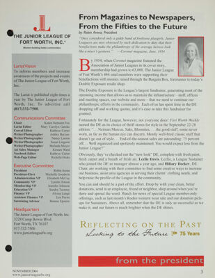 Lariat Publication Information, November 2004