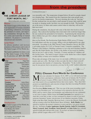 President's Message, October-November 2006, Continued