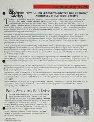 Community News: Public Awareness Food Drive