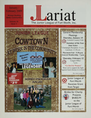 The Lariat, Vol. 16, No. 3, January-February 2009 Front Cover