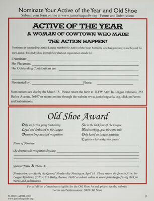Nominate Your Active of the Year and Old Shoe