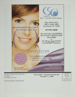 Center for Skin and Cosmetic Dermatology Advertisement, November-December 2008