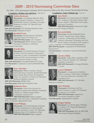 2009-2010 Nominating Committee Slate