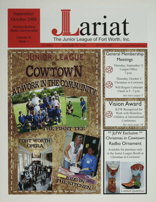 The Lariat, Vol. 16, No. 1, September-October 2008 Front Cover