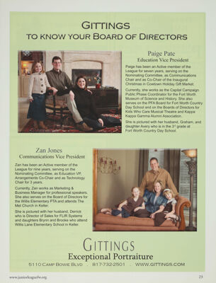Gittings to Know Your Board of Directors: Paige Pate and Zan Jones