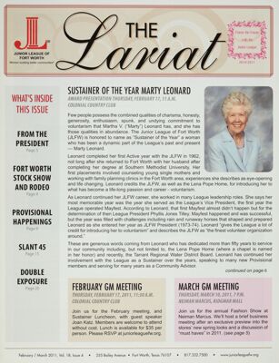 The Lariat, Vol. 18, No. 4, February-March 2011