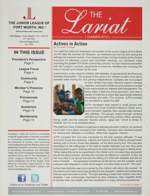 The Lariat, Vol. 20, No. 1, Summer 2012