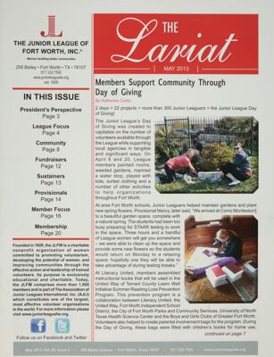 The Lariat, Vol. 20, No. 4, May 2013