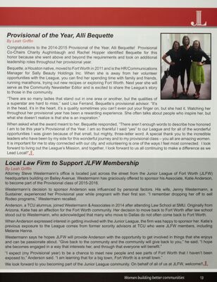 Local Law Firm to Support JLFW Membership