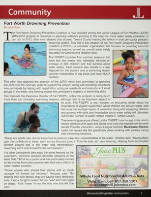 Fort Worth Drowning Prevention, Fall 2015