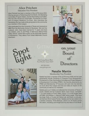 Spotlight on Your Board of Directors: Alice Pritchett and Natalie Martin