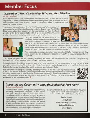 Impacting the Community Through Leadership Fort Worth