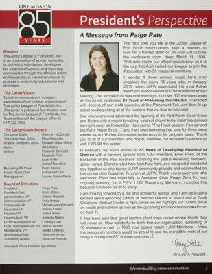 President's Perspective: A Message From Paige Pate, Spring 2015