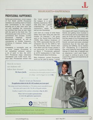 All Saints' Episcopal School Advertisement, April-May 2011