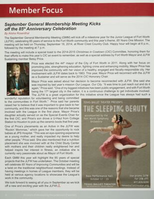 Texas Ballet Theater Advertisement, Fall 2014