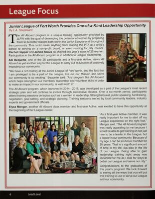 Junior League of Fort Worth Provides One-of-a-Kind Leadership Opportunity
