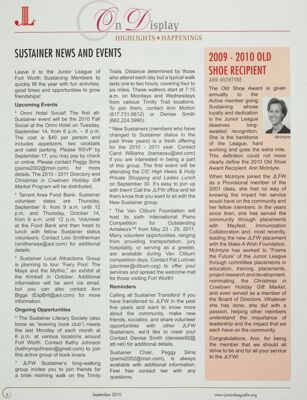 Sustainer News and Events, September 2010