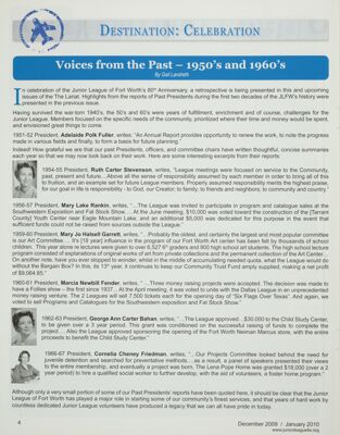 Voices From the Past - 1950's and 1960's