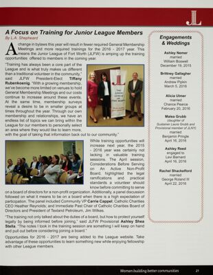 A Focus on Training for Junior League Members