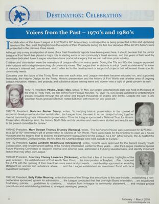 Voices From the Past - 1970's and 1980's