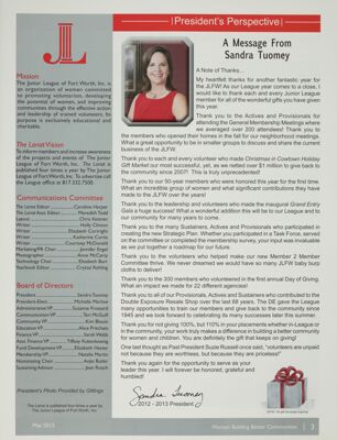 President's Perspective: A Message From Sandra Tuomey, May 2013
