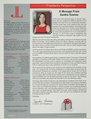President's Perspective: A Message From Sandra Tuomey, Spring 2013
