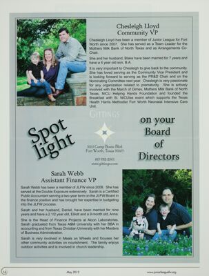Spotlight on Your Board of Directors: Chesleigh Lloyd and Sarah Webb