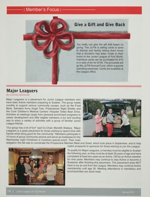 Give a Gift and Give Back, Spring 2013