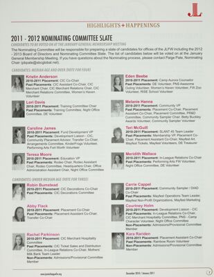 2011-2012 Nominating Committee Slate