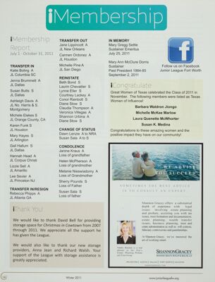 iMembership Report, July 1-October 31, 2011