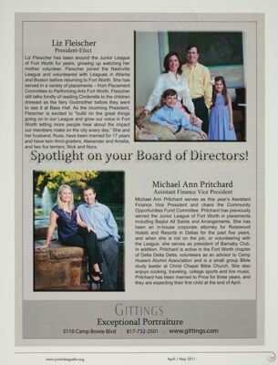 Spotlight on Your Board of Directors: Liz Fleischer and Michael Ann Pritchard